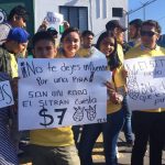 Protesta FEU vs aumento de pasaje en ruta Artesanos